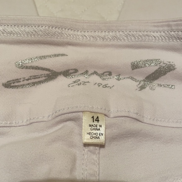 Seven7 WHITE DENIM CAPRIS size 14 - Picture 2 of 5